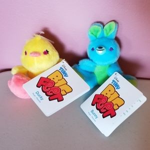 Tiny Big Feet Ducky and Bunny Plush